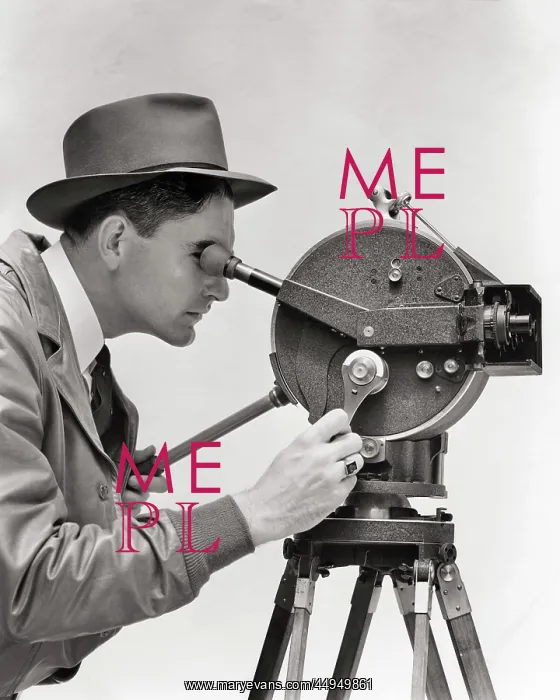 : Portrait Profile Man Cinematographer Operating : Portrait Profile Man Cinematographer Operating