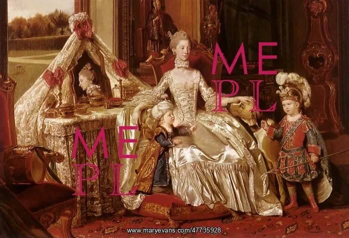 : Portrait of Queen Charlotte at Her Dressing Table : Portrait of Queen Charlotte at Her Dressing Table