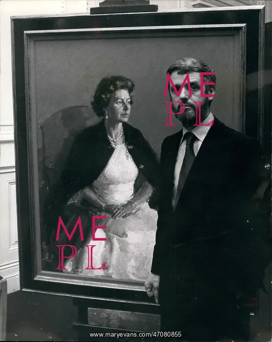 : Portrait of Queen Elizabeth II by David Poole : Portrait of Queen Elizabeth II by David Poole
