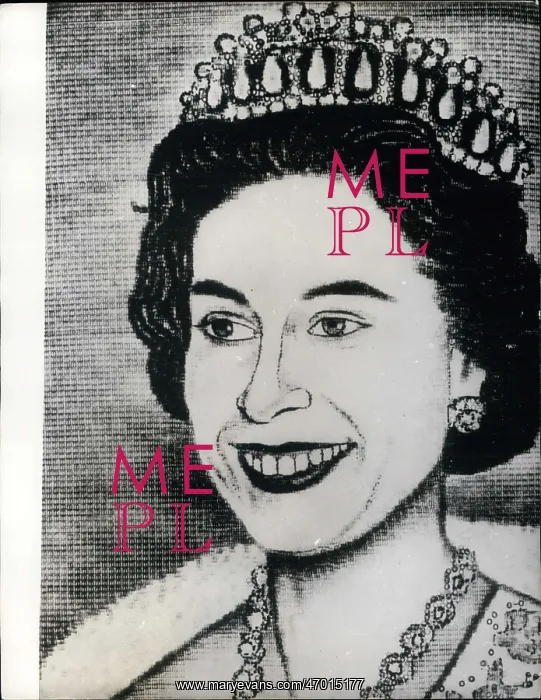 : Portrait of Queen Elizabeth II using a typewriter : Portrait of Queen Elizabeth II using a typewriter