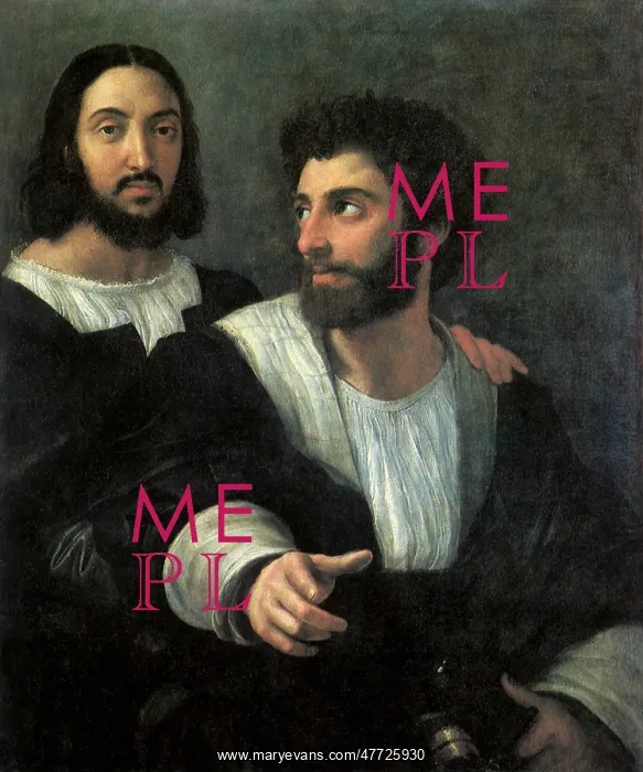 : Portrait of Raphael and his Fencing Master, by Raphael : Portrait of Raphael and his Fencing Master, by Raphael
