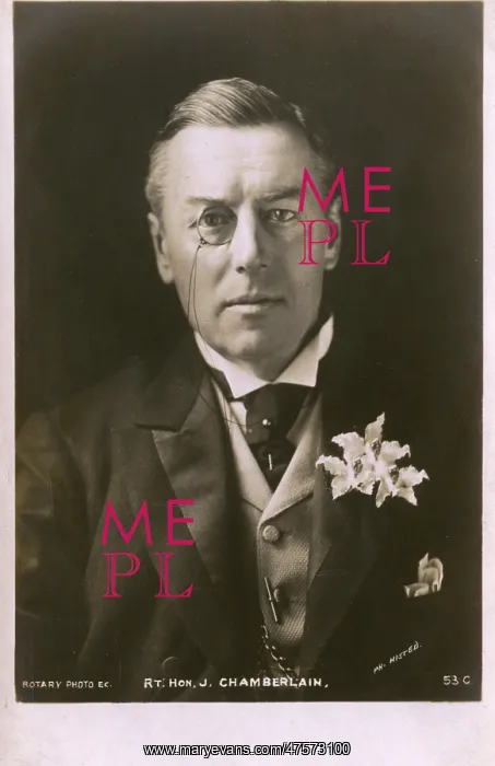 : Portrait of The Right Honourable Joseph Chamberlain : Portrait of The Right Honourable Joseph Chamberlain