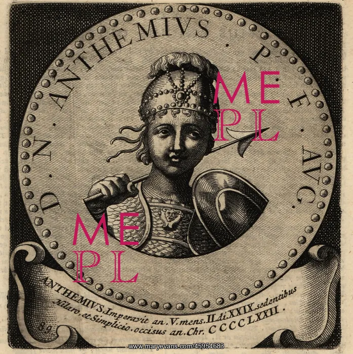 : Portrait of Roman Emperor Anthemius : Portrait of Roman Emperor Anthemius