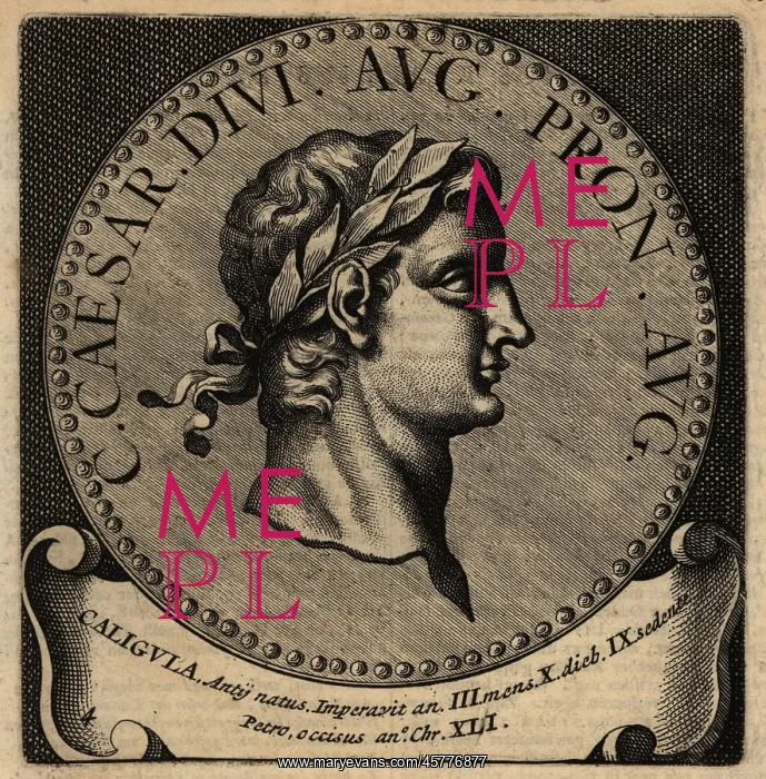 : Portrait of Roman Emperor Caligula : Portrait of Roman Emperor Caligula