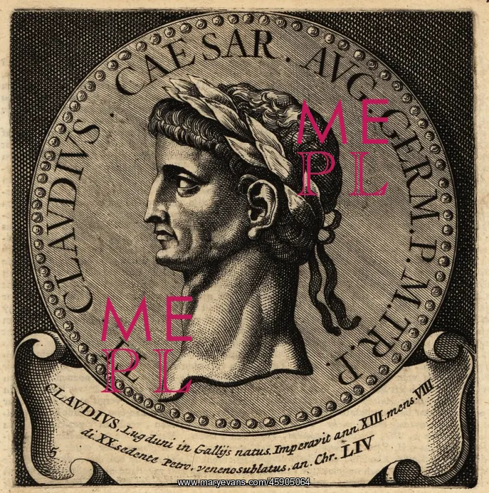 : Portrait of Roman Emperor Claudius : Portrait of Roman Emperor Claudius