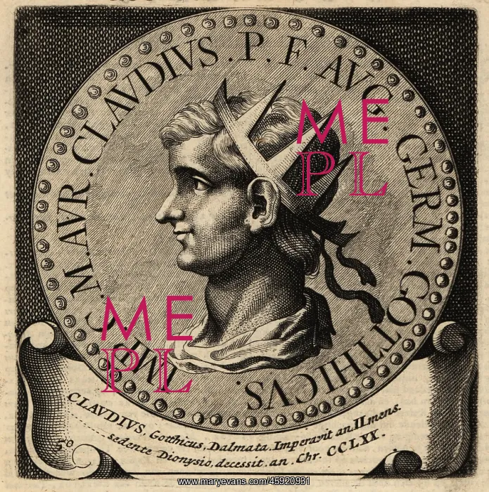: Portrait of Roman Emperor Claudius II : Portrait of Roman Emperor Claudius II