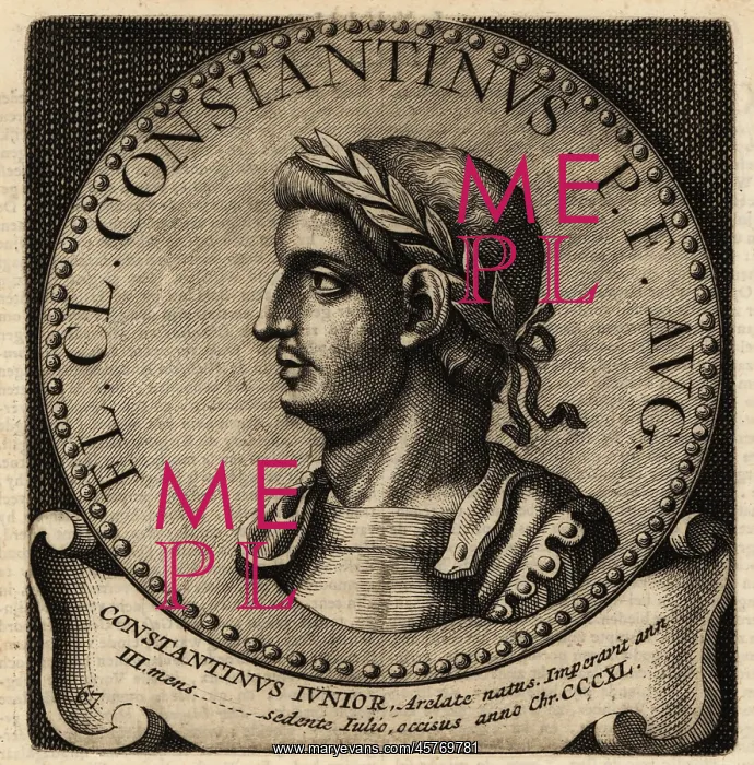 : Portrait of Roman Emperor Constantine II : Portrait of Roman Emperor Constantine II