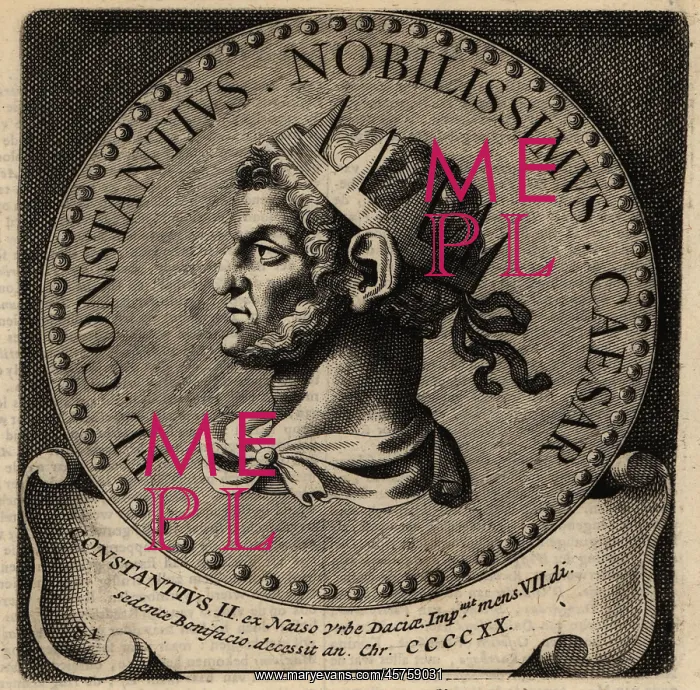 : Portrait of Roman Emperor Constantius II : Portrait of Roman Emperor Constantius II
