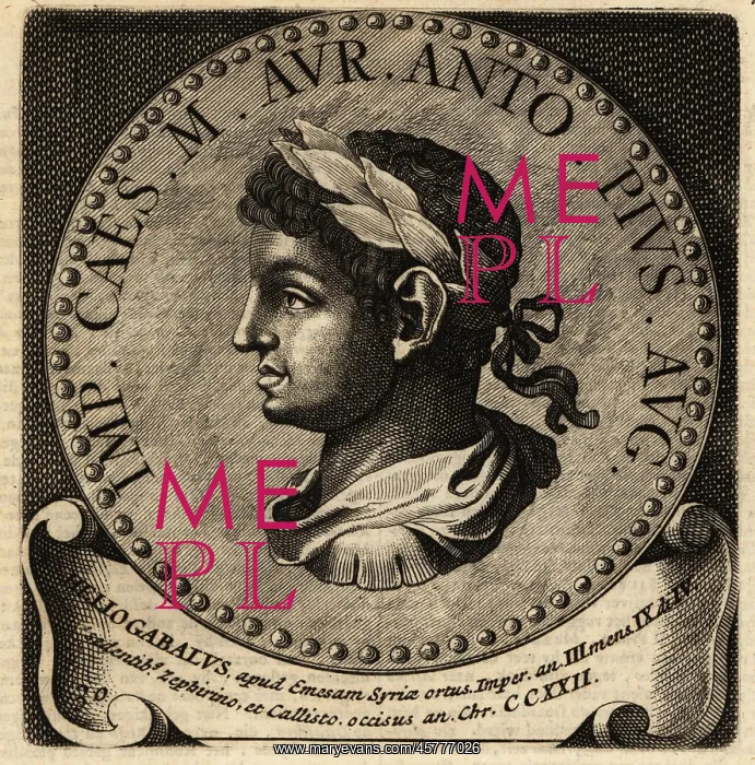 : Portrait of Roman Emperor Elagabalus : Portrait of Roman Emperor Elagabalus