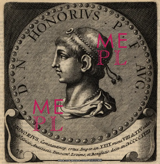: Portrait of Roman Emperor Honorius : Portrait of Roman Emperor Honorius