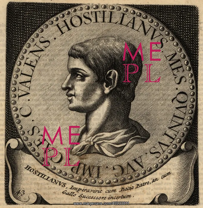 : Portrait of Roman Emperor Hostilian : Portrait of Roman Emperor Hostilian