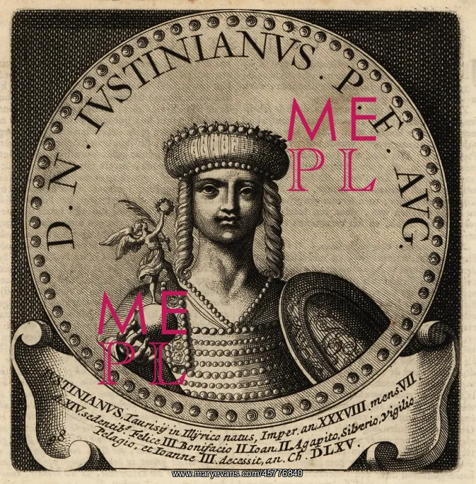 : Portrait of Roman Emperor Justinian I : Portrait of Roman Emperor Justinian I