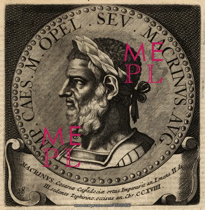 : Portrait of Roman Emperor Macrinus : Portrait of Roman Emperor Macrinus