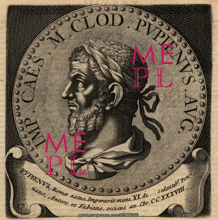 : Portrait of Roman Emperor Pupienus : Portrait of Roman Emperor Pupienus