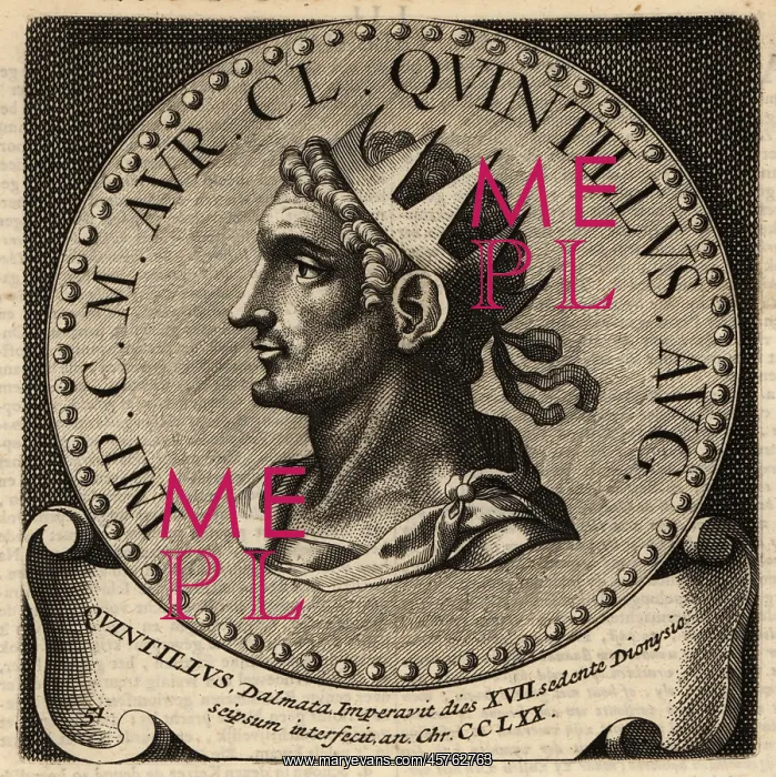 : Portrait of Roman Emperor Quintillus : Portrait of Roman Emperor Quintillus