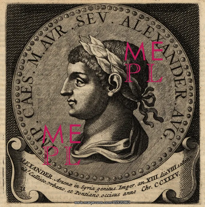 : Portrait of Roman Emperor Severus Alexander : Portrait of Roman Emperor Severus Alexander