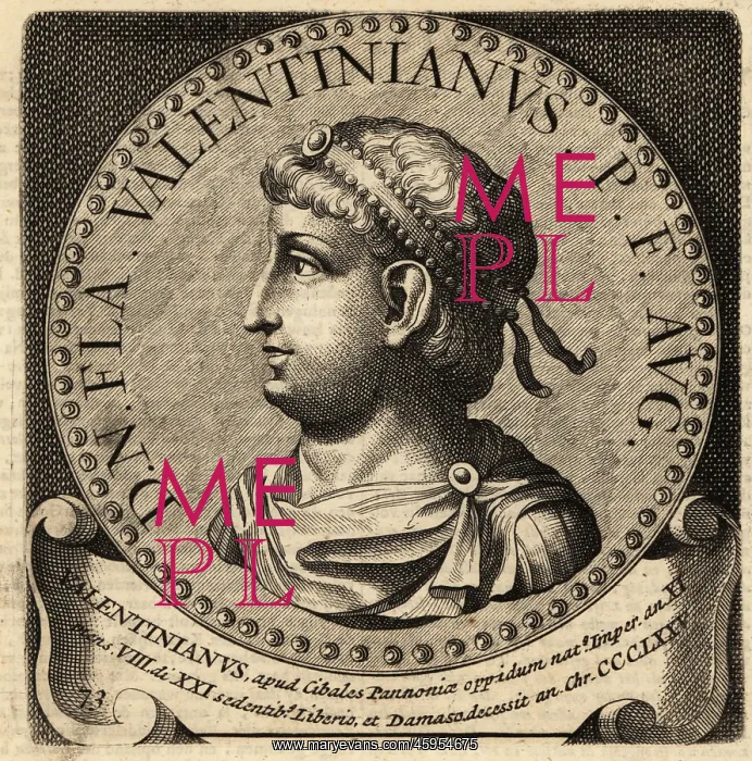 : Portrait of Roman Emperor Valentinian I : Portrait of Roman Emperor Valentinian I