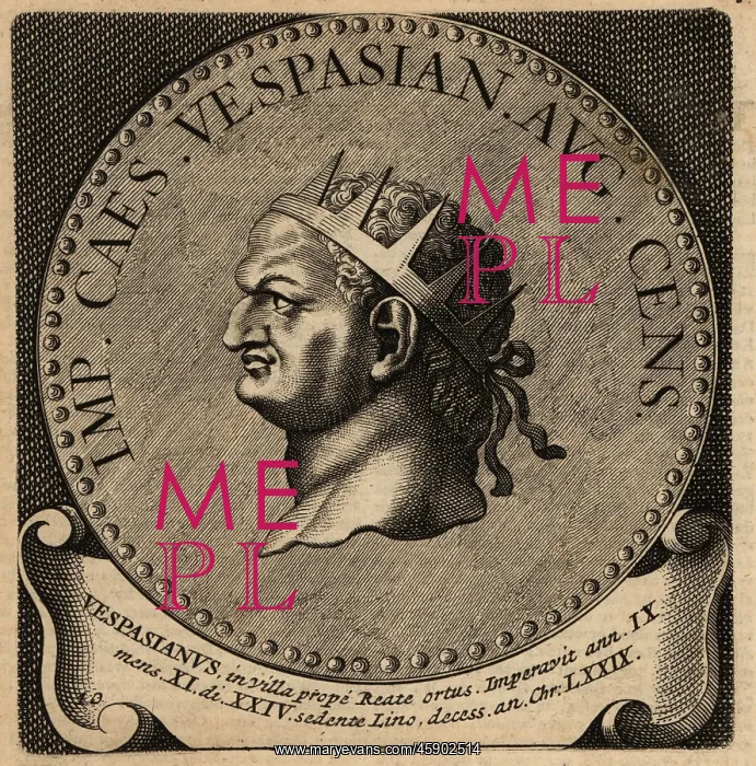 : Portrait of Roman Emperor Vespasian : Portrait of Roman Emperor Vespasian