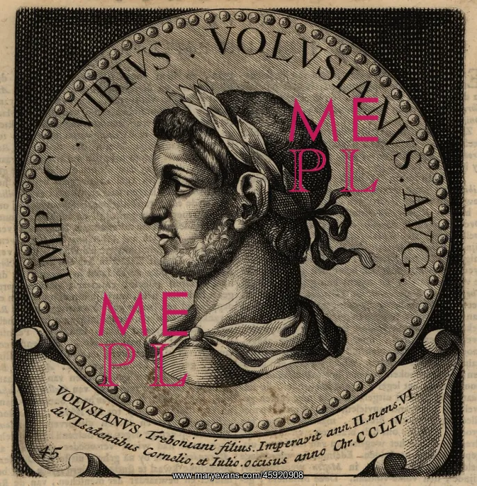 : Portrait of Roman Emperor Volusian : Portrait of Roman Emperor Volusian