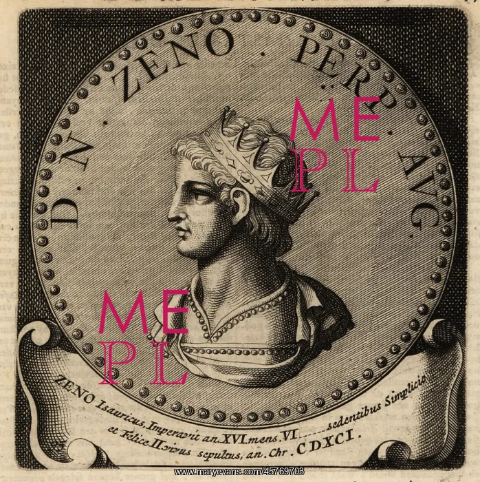 : Portrait of Roman Emperor Zeno : Portrait of Roman Emperor Zeno