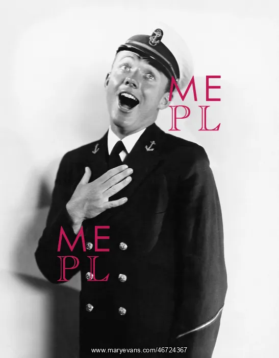 : Portrait of a sailor laughing : Portrait of a sailor laughing