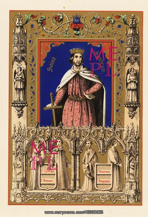 : Portrait of Saint Guntramnus, Saint Contran, King of Orleans : Portrait of Saint Guntramnus, Saint Contran, King of Orleans