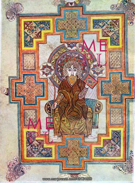 : Portrait of Saint John. Book of Kells, 6th century : Portrait of Saint John. Book of Kells, 6th century