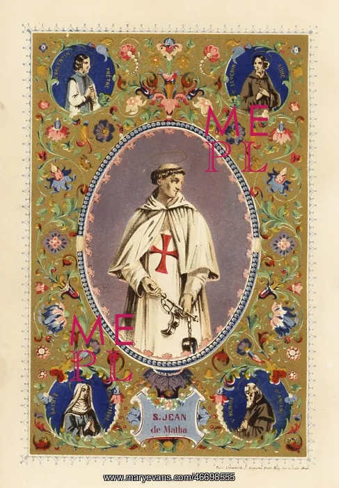 : Portrait of Saint John of Matha, founder of the : Portrait of Saint John of Matha, founder of the