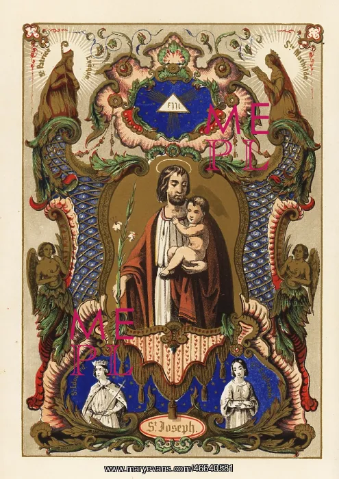 : Portrait of Saint Joseph with the infant Jesus : Portrait of Saint Joseph with the infant Jesus