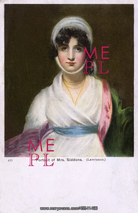 : Portrait of Sarah Siddons by Sir Thomas Lawrence : Portrait of Sarah Siddons by Sir Thomas Lawrence