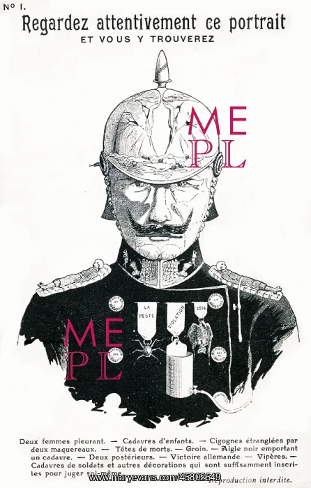 : Portrait - satire on Kaiser Wilhelm II : Portrait - satire on Kaiser Wilhelm II