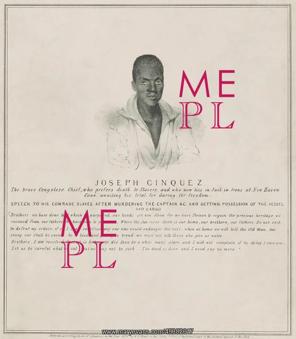 : Portrait of Sengbe Pieh / Joseph Cinque above : Portrait of Sengbe Pieh / Joseph Cinque above