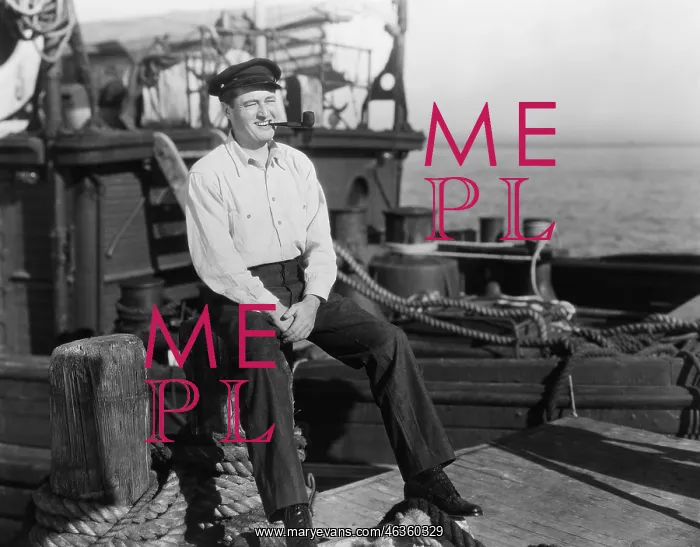  : Portrait of smiling on dock near boat
