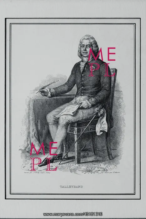 : Portrait of Talleyrand, Chateau de Chalais, Chalais : Portrait of Talleyrand, Chateau de Chalais, Chalais
