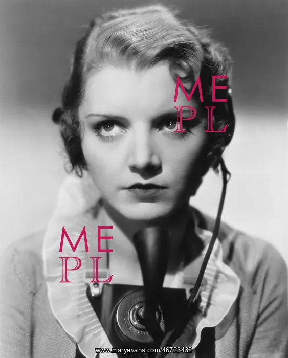 : Portrait of telephone operator : Portrait of telephone operator