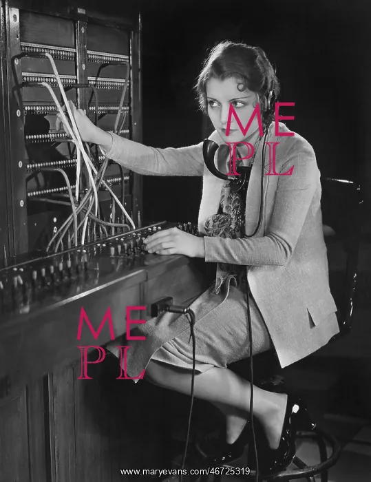  : Portrait of telephone operator