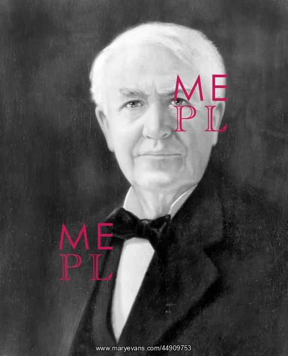 : portrait of thomas a. edison as senior wearing : portrait of thomas a. edison as senior wearing
