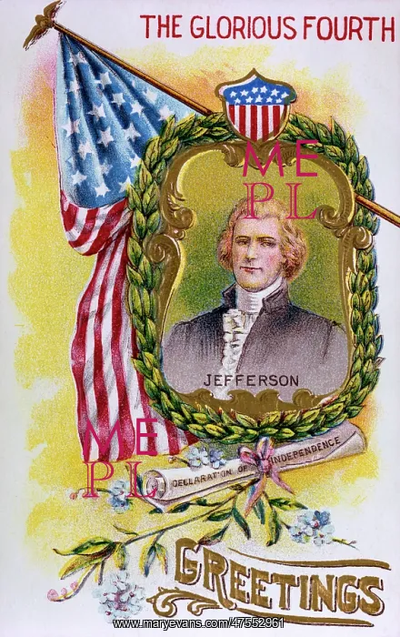: A portrait of Thomas Jefferson. Fourth of July : A portrait of Thomas Jefferson. Fourth of July