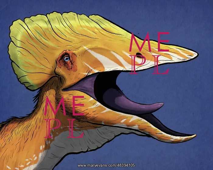 : Portrait of a Tupuxuara dinosaur : Portrait of a Tupuxuara dinosaur