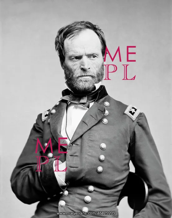 : Portrait of Union General William Tecumseh Sherman : Portrait of Union General William Tecumseh Sherman