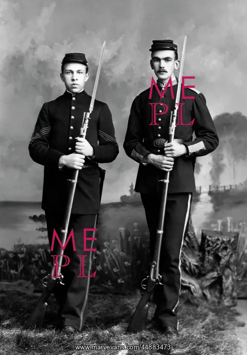 : Portrait Of Two Union Soldiers : Portrait Of Two Union Soldiers