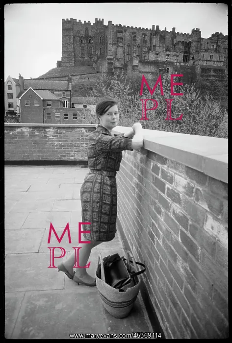 : A portrait of Ursula Clark, with Durham Castle : A portrait of Ursula Clark, with Durham Castle