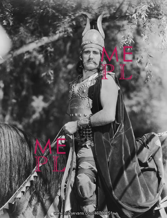  : Portrait of Viking man on horseback