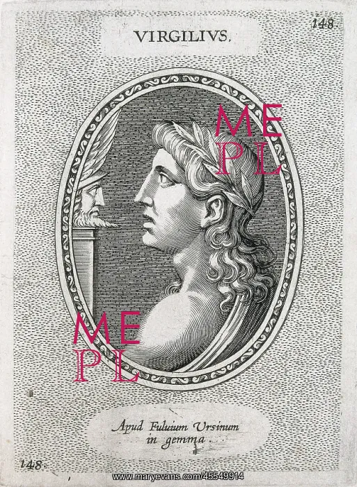 : Portrait of Virgil from the book Illustrium : Portrait of Virgil from the book Illustrium