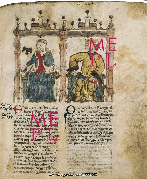 : Portrait of the Visigothic king Don Rodrigo (left) : Portrait of the Visigothic king Don Rodrigo (left)