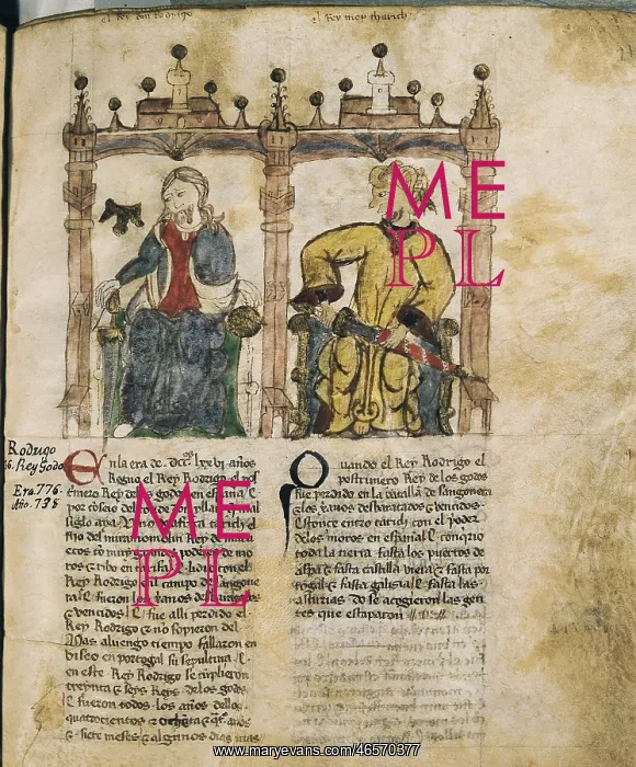  : Portrait of the Visigothic king Roderic from