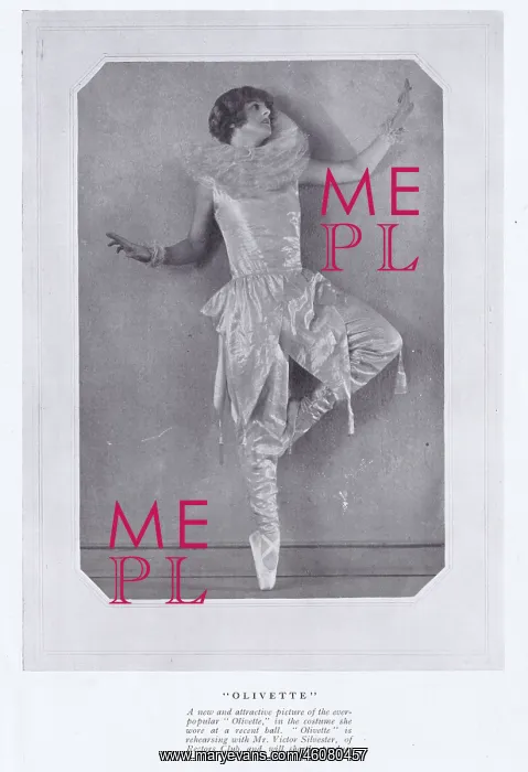 : A portrait of the well-known dancer Olivette : A portrait of the well-known dancer Olivette