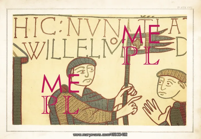 : Portrait of William, Duke of Normandy, with his banner : Portrait of William, Duke of Normandy, with his banner