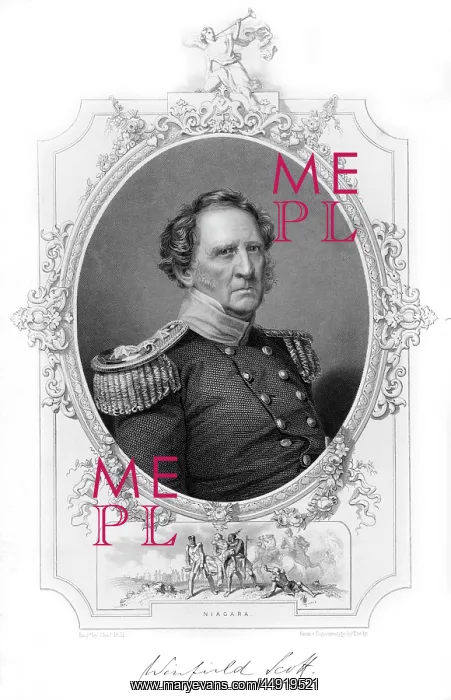 : Portrait winfield scott late in life was able : Portrait winfield scott late in life was able