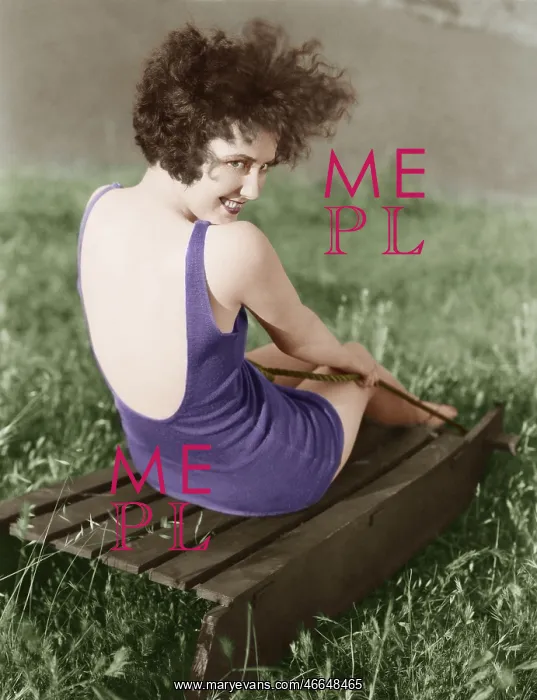 : Portrait of woman in bathing suit : Portrait of woman in bathing suit